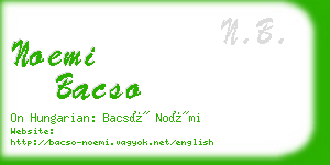 noemi bacso business card